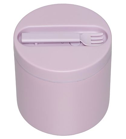 Design Letters Lunchbox w. Fork - Thermal - Large - Lavender