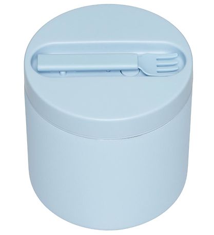 Design Letters Lunchbox w. Fork - Thermal - Large - Light Blue