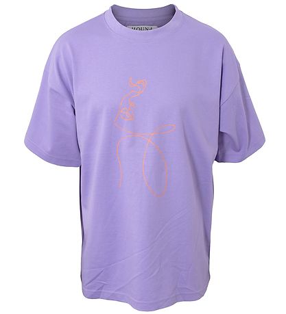 Hound T-shirt - Oversized - Lilac w. Print