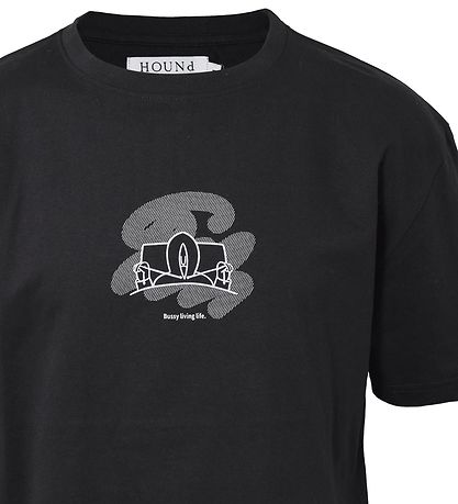 Hound T-shirt - Black w. Print