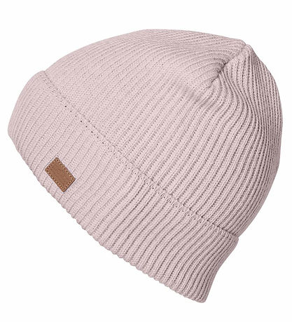 Melton Beanie - Wool - Rib - Pink