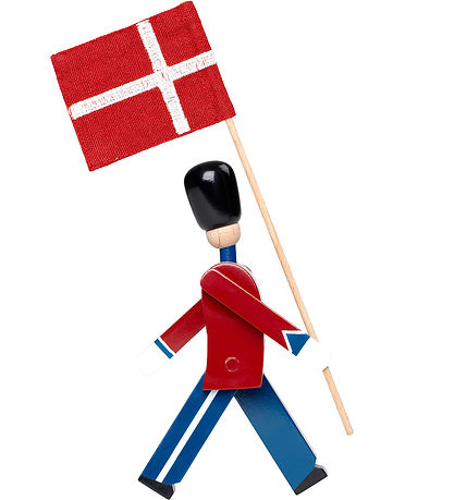 Kay Bojesen Wooden figure - Standard bearer - 14 cm - Mini - Red