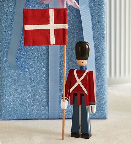 Kay Bojesen Wooden figure - Standard bearer - 14 cm - Mini - Red