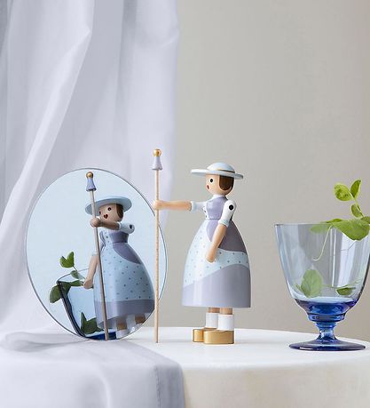 Kay Bojesen Trémynd - Hyrdinden - 18 cm - Fjólublátt/Grænt