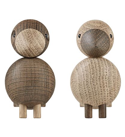 Kay Bojesen Träfigurer - Turturduvor - 9 cm - Eg/Rökt Ek