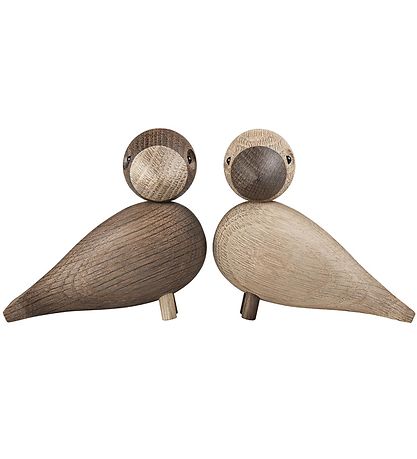 Kay Bojesen Träfigurer - Turturduvor - 9 cm - Eg/Rökt Ek