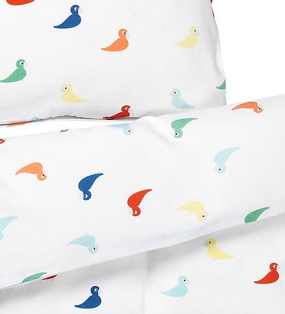Kay Bojesen Bedding - Baby - White/Multicolour w. Songbirds