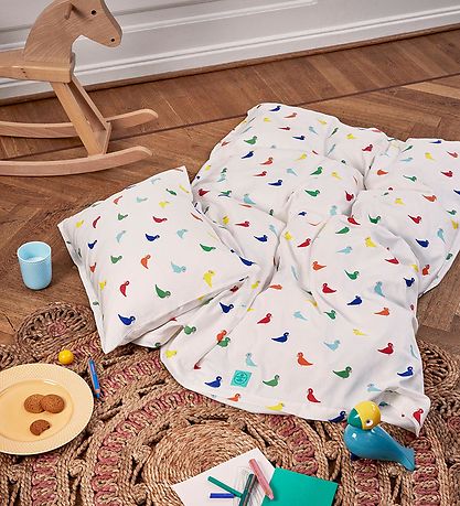 Kay Bojesen Bedding - Baby - White/Multicolour w. Songbirds