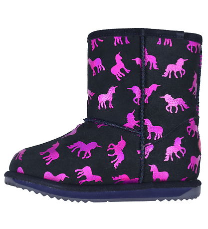 EMU Australia Teddy Boots - Rainbow Unicorn Brumby - Midnight M