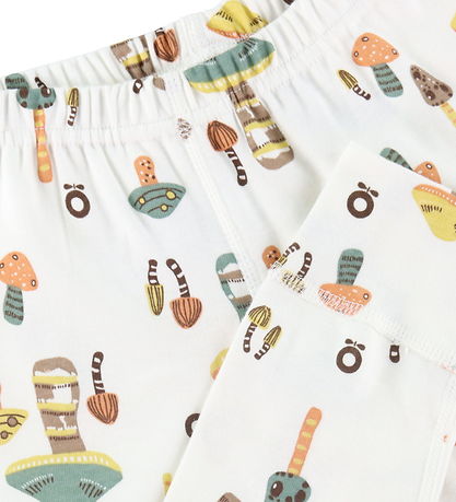 Katvig Leggings - Vit m. Svampar