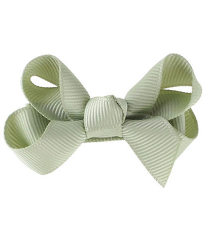 By Str Bow Hair Clip - Classic - 6 cm - Dusty Green