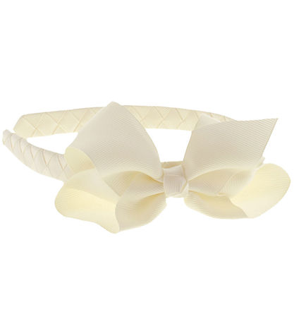 By Str Hairband - Classic Large Bow - Off White