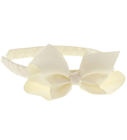 Bows By Str Hairband - Classic Large Bow - Off White