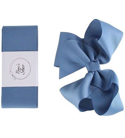 Bows By Str Baptism Ribbon w. Bow - Dusty Blue