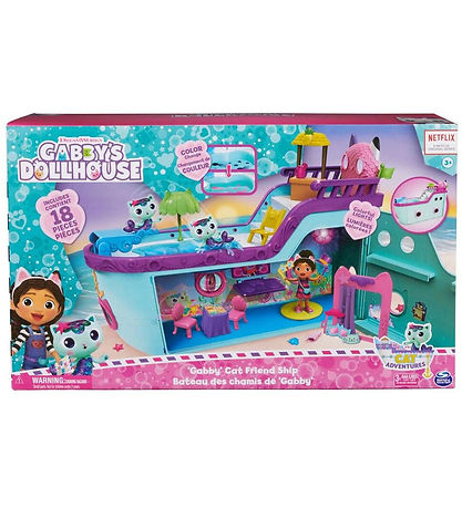 Gabby's Dollhouse Sett - 18 Partar - CAT-Tastic Cruise Ship