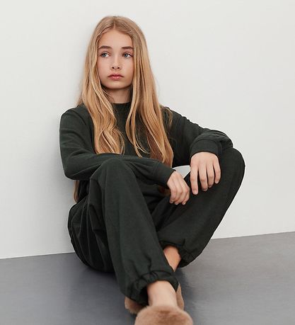 Sofie Schnoor Girls Sweatshirt - Elina - Dark Green