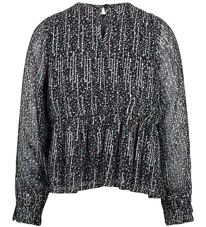 Sofie Schnoor Mädchenbluse - Schwarz m. Muster/Glitzer