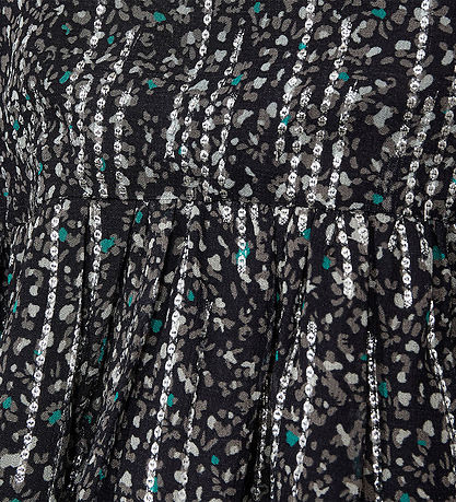 Sofie Schnoor Mädchenbluse - Schwarz m. Muster/Glitzer