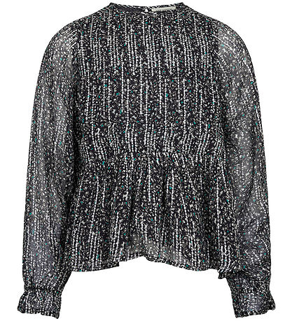 Sofie Schnoor Mädchenbluse - Schwarz m. Muster/Glitzer