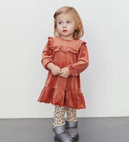 Petit by Sofie Schnoor Klänning - Velour - Dee - Rust Utg