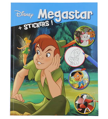 Megastar Colouring Book w. Stickers - 128 Pages - Disney