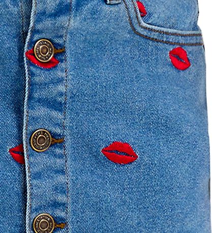 Embroidered lips skirt shop