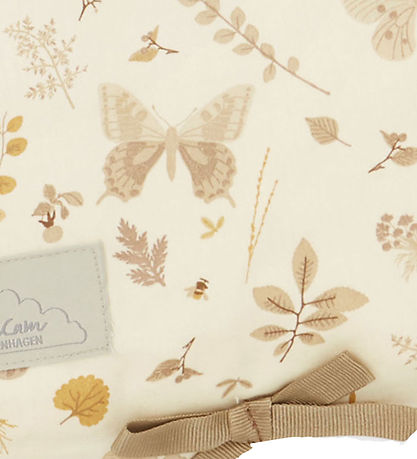 Cam Cam Doll Bedding - Beige w. Leaves/Butterflies