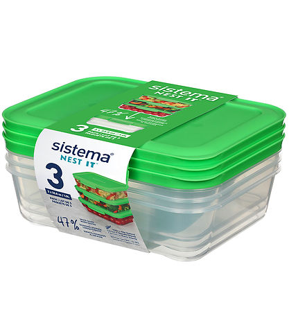 Sistema Silytyslaatikot - 3 kpl - Nest Se - 1 l - Vihre