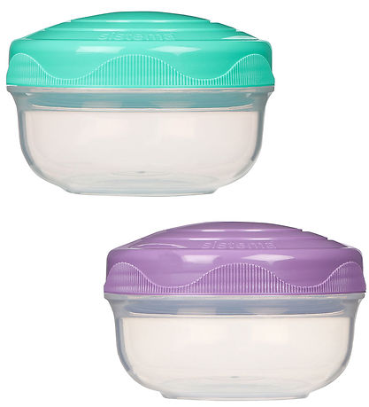 Sistema Containers - 2-Pack - Portionpod - 210 mL - Turquoise/Pu
