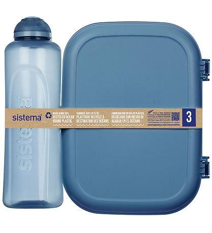 Sistema Nestisbox M. Vatnsflaska - 1.1 L/480 ml - Fjall Blue