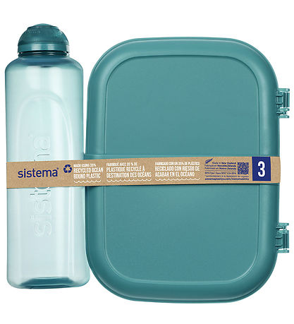 Sistema Matlåda m. Vattenflaska - 1.1 L/480 ml - Teal Stone