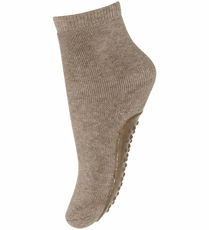 MP Socks - Wool - Anti-Slip - Light Brown Melange