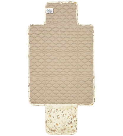 Cam Cam Changing Mat - 70x44 cm - Beige w. Leaves/Som