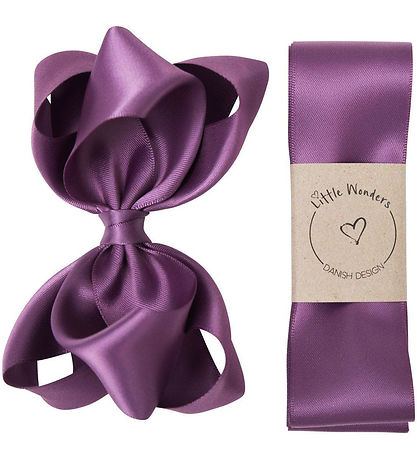 Little Wonders Baptism Ribbon w. Bow - Amethyst