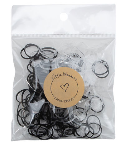 Little Wonders Elastic Hair Bands - 200 pcs - Ready/Black