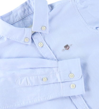 GANT Skyrta - Shield Oxford - Capri Blue