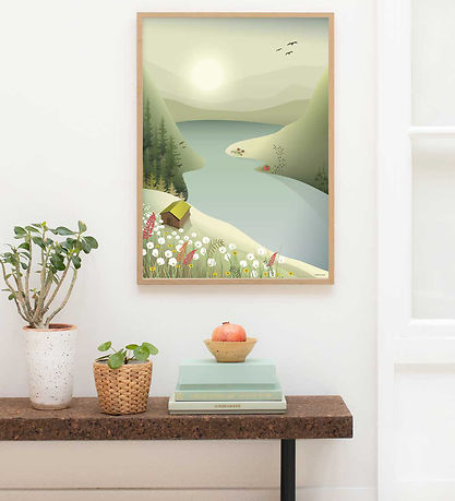 Vissevasse Veggspjald - 50x70 cm - Mountains