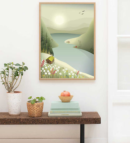 Vissevasse Veggspjald - 30x40 cm - Mountains