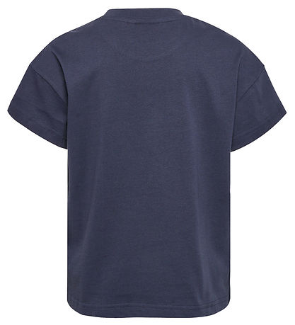 Hummel T-shirt - Cropped - hml Luna - Ombre Blue w. Glitter