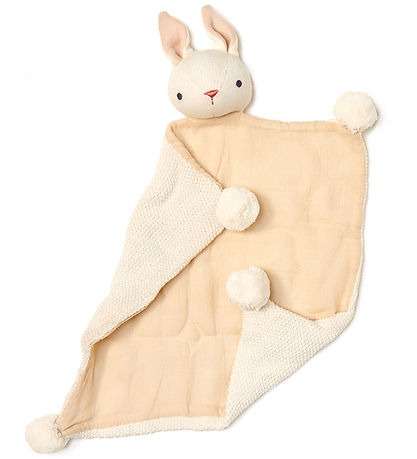 ThreadBear Gift Set - White Rabbit rattle and Comfort Blanket