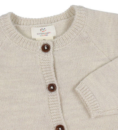 Copenhagen Colors Cardigan - Wool - Pale Cream Melange