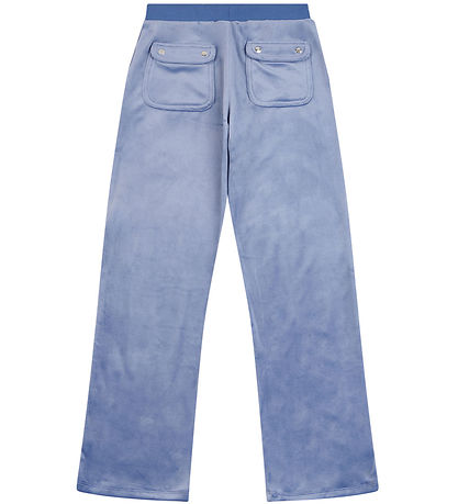 Juicy Couture Velvet Trousers - Grey Blue