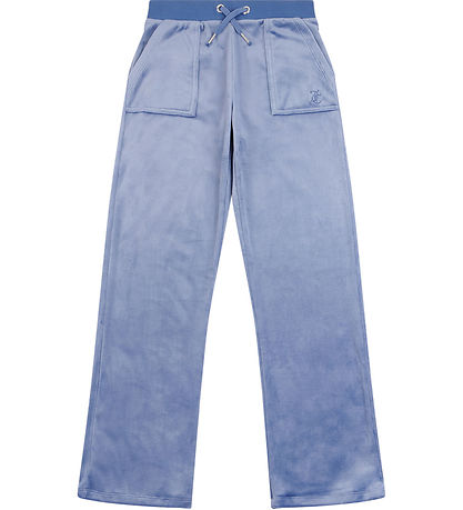 Juicy Couture Velvet Trousers - Grey Blue
