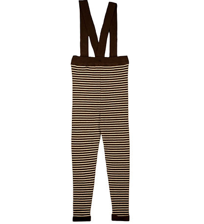 Fliink Leggings w. Suspenders - Knitted - Viscose - Favo - Choco