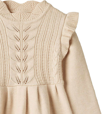 Fliink Kjóll - Prjónað - Viscose - Alilly - Sandshell