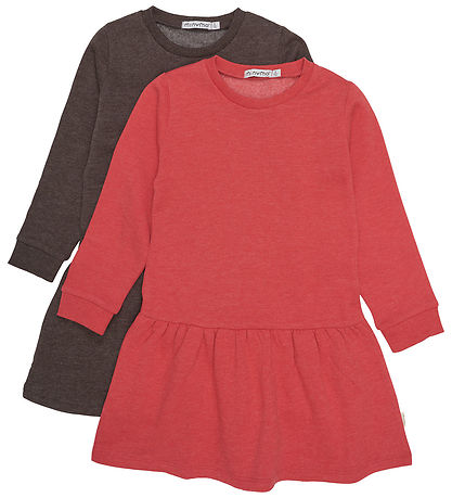 Minymo Sweatkleider - 2er-Pack - Tomatenpüree