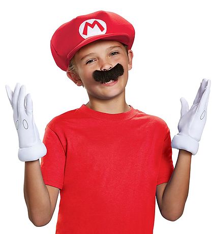 Disguise Costume - Mario Hat w. Mustache & Gloves