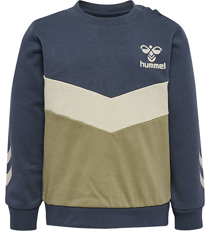 Hummel Sweatshirt - hmlSkye - Ombre Blue w. Dusty Army Green