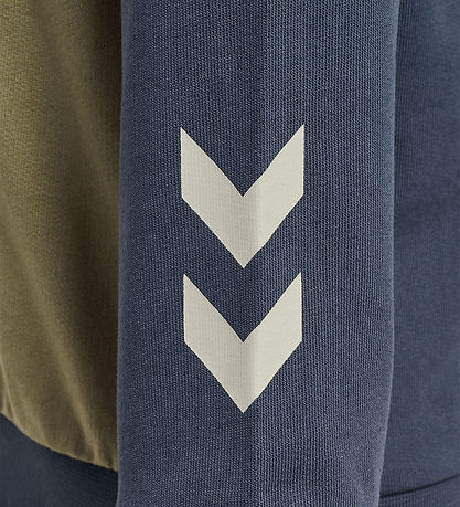Hummel Sweatshirt - hmlSkye - Ombre Blue w. Dusty Army Green