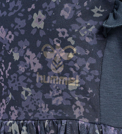 Hummel Tulle Dress - hmlOann - Ombre Blue/Purple w. Flowers